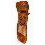 Bob Lundy (American, 20th century), "Gold Pan Dan," 1984, juniper carved wood sculpture, signed