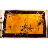 Chinese art deco carpet, 4'8" x 2'10"