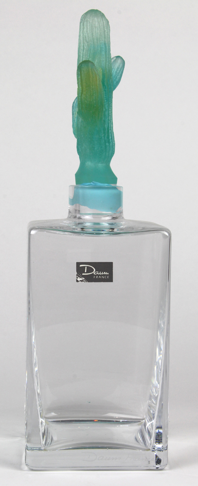 Daum Cactus pate de verre stoppered bottle, the stopper executed in amber to turquoise glass above - Image 3 of 4