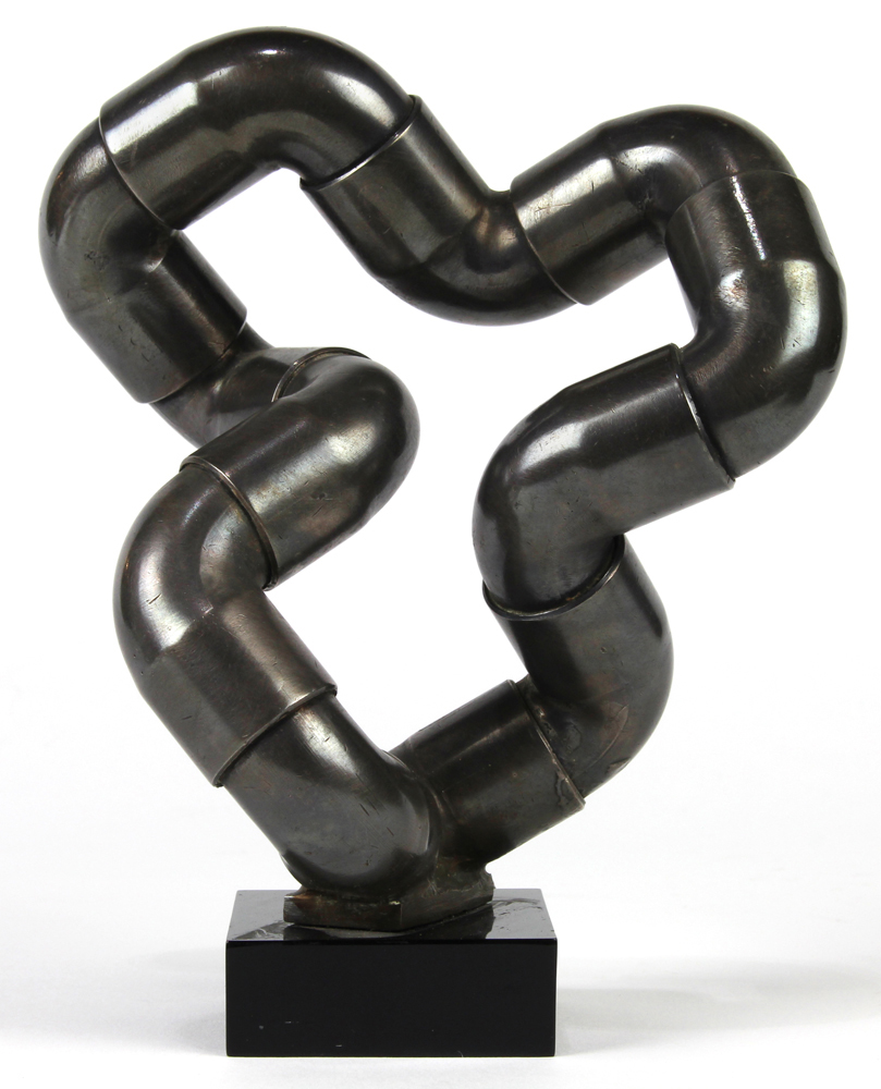 Jacques Schnier (American, 1898-1988), "Fandango," 1977, coated copper pipe sculpture, signed and