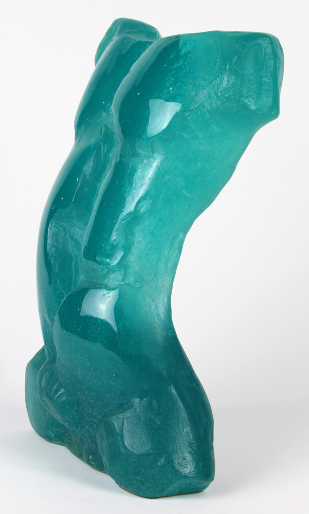 Maurice Legendre for Daum France pate de verre male torso limited edition sculpture, executed in - Image 2 of 5