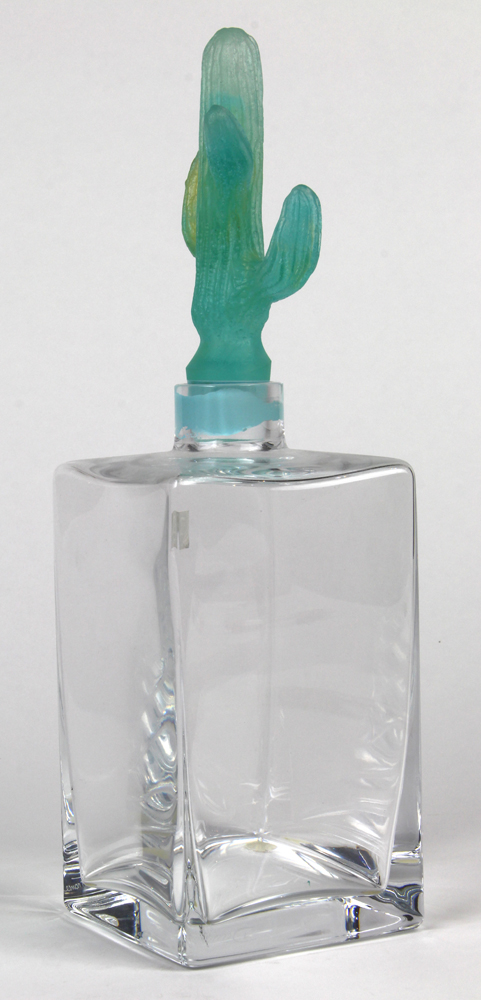 Daum Cactus pate de verre stoppered bottle, the stopper executed in amber to turquoise glass above - Image 2 of 4