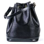 Louis Vuitton Epi Noe shoulder bag, GM, executed in black leather, 13.5"h