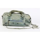 Balenciaga Twiggy handbag, executed in light green calf leather with bronzed hardware and strap