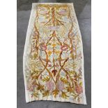 (lot of 6 panels) Spanish Revival embroidered panels circa 1920, each having floral sprays on a