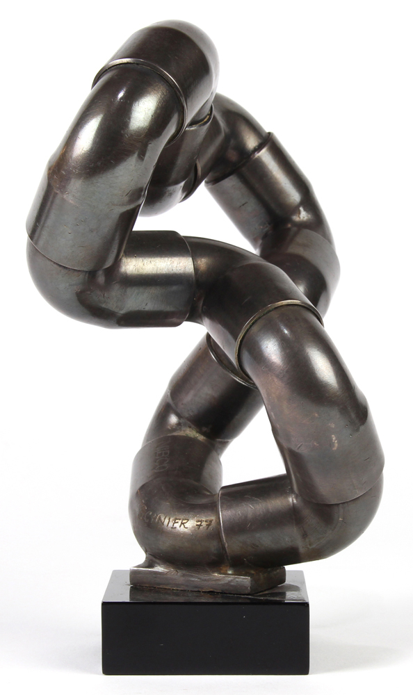 Jacques Schnier (American, 1898-1988), "Fandango," 1977, coated copper pipe sculpture, signed and - Image 2 of 4