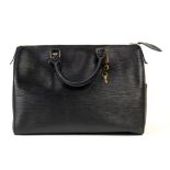 Louis Vuitton Speedy handbag, 30cm, executed in black leather, 9" h x 13" w x 7.5" d