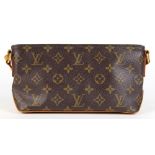 Louis Vuitton Trotteur shoulder bag, executed in brown monogram coated canvas, 5"h x 10"w