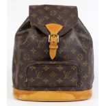 Louis Vuitton Montsouris shoulder bag, MM, executed in brown monogram coated canvas, 12"h