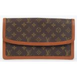 Louis Vuitton Pochette Dam handbag, GM, brown monogram coated canvas, 7"h x 11.5"w x 2"d