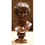 French School (19th century), Bust of a Lady, bronze sculpture, Reduction Mechanique foundry mark