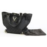 Gucci Abbey Shopper Shoulder Bag, having a black canvas case, 130739/213317, with dustbag, 25 x 26 x