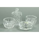 (lot of 4) Baccarat group consisting of 3 candy dishes and an ashtray, each in original presentation