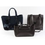 (lot of 3) Handbag group, consisting of (2) Celine handbags, one in brown, the other in patterned