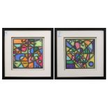 (lot of 2) Kelvin Curry (American, 20th century), "Untitled" and "Time to Breath," pastels, each