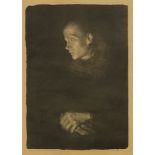 Kathe Kollwitz (German, 1867-1945), "Arbeiterfrau im Profil Nach Links," 1921-23, lithograph,