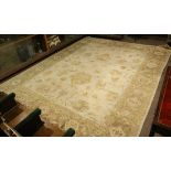 Turkish Oushak style carpet, 12' x 15'7"