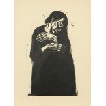 After Kathe Kollwitz (German, 1867-1945), Six Woodcuts, Facsimile, folio includes: Self-portrait,