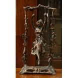 After Louis Moreau (French, 1855-1919), Girl on a Swing sculpture, bronze sculpture, unsigned,