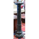 Victorian onyx pedestal, 34"h x 14"w