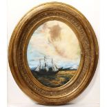 Setting Sail, oil on canvas board, signed "Claude Monet" lower right, 20th century, overall (with