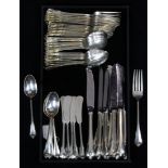 (lot of 53) Wallace sterling silver flatware service in the "Corand Colonial" pattern, consisting of