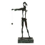 Salvador Dali (Spanish, 1904–1989), "Homage a Newton," 1980-81, bronze sculpture (with green