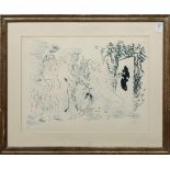 Marcel Vertes (French, 1895-1961), Artist and the Satyrs, lithograph, pencil signed lower right,