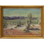 Desert Scene, 1939, oil on canvas, signed "S. H. Russell" lower right and verso, dated verso,