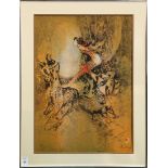 Lebadang (Vietnamese, 1922-2015), Horse Dancer, lithograph in colors, pencil signed lower right,