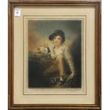 After Sir Henry Raeburn (British, 1756-1823), "Boy with Rabbit," 1928, chromolithograph, pencil