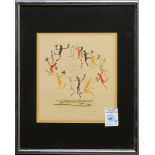 After Pablo Picasso (Spanish, 1881–1973), Dancing Figures, color lithograph, bears printed signature