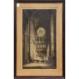 Albany E. Howarth (British, 1872-1936), "Westminster Abbey," 1916, etching, pencil signed lower
