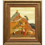 Max Savy (French, 1918-2010), "Le Village En Hauteur," oil on canvas, signed lower right, titled