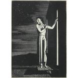 Rockwell Kent (American, 1882-1971), "Starry Night," 1933, wooblock print, pencil signed lower