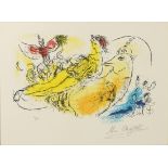 Marc Chagall (French/Russian, 1887-1985), "L'Accordeoniste," 1957, color lithograph, signed in