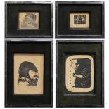 (lot of 4) "Quixote," "Long Danse," Man with a Mustache, and Man on a Bike, lithographs and