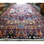 Persian pictorial Kashmar carpet 9'8" x 12'6"