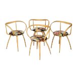 (lot of 4) George Nelson for Herman Miller Pretzel chairs, model 5890, 1950s, each executed in
