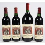 (lot of 4) 1990 Heitz Cellar Martha's Vineyard Cabernet Sauvignon, Magnum, 414/600, (2) 1989 Heitz