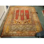 Turkish Kula Prayer carpet, 3'11" x 5'4"