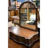 Dresser top glove box and mirror, 19"h x 14"w x 9"d