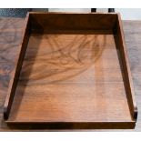 Danish Modern Jens Risom walnut desk tray, 3"h x 11"w x 14"d
