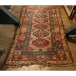 Antique Caucasian runner, 6'7" x 3'2"