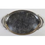 Mexican sterling silver tray by Hector Aguilar, marked to underside, 51.59 troy oz.