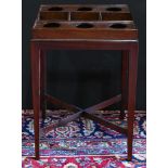 Federal style side table, having a fitted top and rising on tapering legs, 21"h