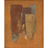 Paul Horiuchi (Japanese/American, 1906-1999), Untitled, (Abstract) casein collage on board, signed