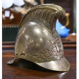French Sapeurs Pompiers brass helmet, 11"h