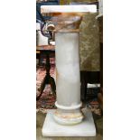 Victorian marble pedestal, 41.5"h