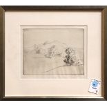 Alphonse Legros (French, 1837-1911), Paysage, etching, pencil signed lower right, overall (with